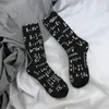 Herrstrumpor Hip Hop Retro Science Black Board Math Crazy Zodiac Star Unisex sömlöst tryckt Rolig nyhet Crew Sock Pojkar Present