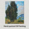 Импрессионистское холст искусство два кипариса Винсент Ван Гог живопись ручной масля