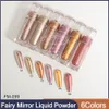 Poudres acryliques liquides 6 couleurs Texture métallique Aurora liquide miroir magique poudre Chrome fée Nail Art décoration 230712