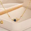 Correntes Vintage Opal Sun Moon Pingente Colar Para Mulheres Corrente De Aço Inoxidável Jóias Presente Colar Collier Femme