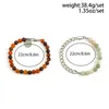 Strand 2 Layered Glass And Stone Beads Bracelets Sets pour hommes Chaînes à main perlées séparables à la mode 2023 Bijoux de mode Accessoires Homme