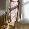 Gonne Gonna floreale estiva Donna Primavera 2023 Design Stampa Ombrello a trapezio a vita alta Mostra modello di abito sottile