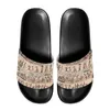 Slippers Women's Home Bathroom Anti-slip Fashion Art Music Symbols Printed Couple Outdoor Beach Wading Flat Sandals