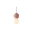 Hanglampen Nordic Cement Glas Kleine bollamp El Restaurant Coffee Shop Bar Slaapkamer Designer Bedside Hanging