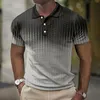 Polos Masculinos Camisas Polo de Verão Bizarras Listradas Polo Tops Estampados Moda Masculina Polos de Praia T Shirts Havaianas Lazer Masculino Oversized Clothing 230711