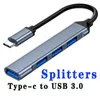 Expansão Dock Type-c para Usb Splitter Set 3.0 Extender One-to-four Flash Drive Laptop