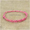 Bracelets à breloques Neon Rope Woven Friendship Party Jewelry 4 couleurs assorties Bracelet Drop Delivery Dhx2E