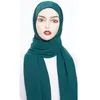 Ethnic Clothing Middle Eastern Muslim Solid Color Hijab Dubai Saudi Arabian Prayer Ramadan Mosque Women Turban Turkish Desert Scarf
