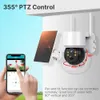 Caméras IP 2K 4MP WIFI Solaire PTZ Caméra Détection Humaine Sécurité Surveillance Vidéo Avec Panneau 5000mAh Recharge Li Batteries 230712