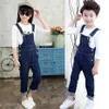 Rompers Girls Denim Overalls Autumn Winter Children Clothing Casual Kids Suspender Trousers Solid Jumpsuit Teenage Jeans 230711