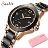 ساعة معصم Sunkta Women Watches Watch Bracelet Waterproof Diamond Ladies Wrist for Quartz Clock Relogio feminino