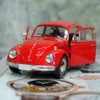 Diecast modelo de carro retrô Vintage Beetle Diecast pull back modelo de carro brinquedo para crianças decoração de presente estatuetas fofas miniaturas 230712