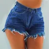 Dress Women Summer Denim Shorts Ripped Hole Tassel Jeans Shorts Ladies High Waist Bodycon Short