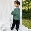 Chemises pour enfants printemps chemise en coton et lin pour garçons japonais décontracté ample à manches longues bébé filles chemisier rétro vêtements pour enfants TZ221 230711