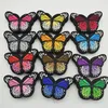 120pcs Iron On Patch Sew Embroidered Trim Standard butterfly fabric stickers for diy sewing craft247I
