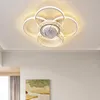 Lâmpadas de teto modernas quarto ventilador de teto dobrável ventilador de teto com luz led e controle para iluminação da sala de estar