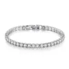 4mm 17-23cm Princesse Ronde Coupe Cubique Zircone Tennis Bracelet Hip Hop Cz Zircon Bracelet Zircon Pied Cheville 14k Plaqué Or Chaîne Cheville Bracelets Pour Femmes Hommes Bijoux