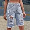 Shorts pour femmes femmes été bouton fermeture éclair pantalon patte de boutonnage Type droit décontracté Baggy Denim dame femme Streetwear