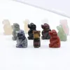 Regalos de artes y manualidades 27x17Mm estatua de perro piedra de Chakra Natural cristal tallado Reiki figura de Animal curativo 1 ud.