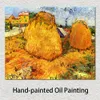 Oeuvre faite à la main sur toile meules de foin en Provence 1888 Vincent Van Gogh peinture paysages de campagne bureau Studio Decor