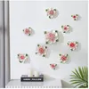 Wall Stickers American Fashion Three-dimensional Ceramic Peony And Sunflower Home Office Decoration Crafts