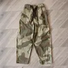 Calça masculina 2023 alta qualidade exclusiva extinta camuflagem japonesa solta plissada perna larga primavera e verão carga diária