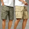 Herrshorts Sommar Bomull Cargo Herr Camouflage Camo Casual MultiPocket Baggy Streetwear Hip Hop Military Tactical 230712