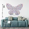 Diğer dekoratif çıkartmalar 3D dekoratif kelebek içi boş kristal kelebekler duvar etiketleri düğün oturma odası odası dekor ayna kelebekleri çıkartmaları x0712
