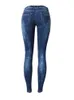 Jupes Taille Basse Skinny Jean Mode Lavé Blanchi Rayé Denim Bleu Push Up Vintage Slim Pantalon Pantalon Vêtements pour 230711