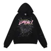 Femmes Sweat à capuche Hoodies Sweatshirts de créateurs Sweatshirt de qualité Sweat Sweater Clothing Fashion Tracksuit Black Blanc Rose Spider Web Graphic2024