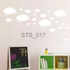 Andere decoratieve stickers Set van 22 x WOLKEN wolk sticker sticker vinyl muur kunst kinderkamer kinderkamer kinderkamer 20 Kleur Kiezen x0712