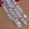 Pendant Necklaces 925 Sterling Silver Necklace For Men Classic 12MM Cuban Chain 18-30 Inch Charm High Quality Fashion Jewelry Wedding HKD230712