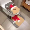 Coprisedili per WC Tappetino per la casa Tappetino natalizio Cartone animato Babbo Natale / Pupazzo di neve / Alce Stampa Pavimento del bagno Tappeto Decorazione