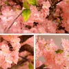 Fleurs séchées 10 pièces fleur de soie cerisier artificiel rose blanc arbre décor à la maison fleur printemps accessoires de mariage 230711