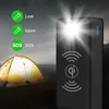 80000mah Solar Wireless Power Bank Carregamento rápido Luz LED Carregador de telefone portátil Bateria externa para Xiaomi iPhone Samsung L230712