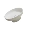 Juegos de vajilla Plato circular Bandeja para servir frutas Cesta de base alta Soporte de almacenamiento para postres Soporte decorativo