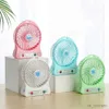 Electric Fans Summer Small Desktop Fan Low Noise Portable Electric Fans Speed Adjustable Air Cooling Fans With LED Light For Camping Office