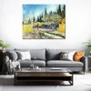 Canvas Art Orchard Surrounded by Cypresses Vincent Van Gogh Oil Painting Replicas Handmade Wall Decor High Quality