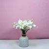 Fleurs décoratives 100 pièces Lys Calla blanc artificiel avec des matériaux en Latex souple pour la décoration de la cuisine à la maison