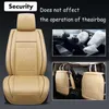Mise à niveau 1 siège housse de siège de voiture étanche universelle en cuir Auto coussin de siège avant tapis de protection avec dossier adapté à la plupart des intérieurs de voiture