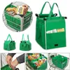 Aufbewahrungstaschen, wiederverwendbar, für den Supermarkt, Lebensmitteleinkauf, umweltfreundlich, faltbar, Clip-to-Cart-Tasche für Zuhause