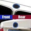 New Car Front Rear Emblem Ring Trim Circle Auto Hood Trunk Surrounding Ring Badge Cover Blue/ Red Car Decor Accessories for BMW