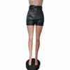 Shorts pour femmes 2023 pantalons en cuir noir pour filles à la mode pantalons de mode Leggings taille haute ceintures PU femmes tenues en serré