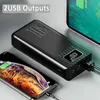 شحن سريع شحن Power Bank Portable 30000mAh Charger 2USB يخرج المصباح الرقمي للبطارية الخارجية لمصباح iPhone Samsung L230712