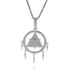 Pendentif Colliers Géométrique Zircon Hip Hop Collier - Véritable Bijoux Plaqué Or Blanc Pour Les Amoureux De Bling Drop Delivery Pendentifs Dhnfz