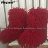 Boots 2023 Women Winter Snow Boots Outdoor Faux Wool Boots Luxury Furry Curly Fur Boots Woman Plush Warm Platform Shoes Large Size 46 T230712