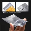 Plastic Aluminiumfolie Pakket Zak Rits Doorzichtige Verpakking Pouch Geur Proof Voedsel Koffie Thee Opbergzakken