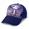 Czapki z daszkiem Fashion Galaxy Skeleton Boy Czapka do koszykówki Mężczyźni Kobiety Graficzny nadruk Czarny kapelusz dla dorosłych Unisex