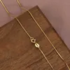 Pendant Necklaces Genuine 24k Yellow Gold Color Plated Necklace for Woman 45cmnecklaces Chain Pendant Wedding Engagement Jewelry Gifts HKD230712