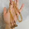 ストランドイスラムロザリオジュエリー Tasbih ブラウンストーン 33 ビーズミスバハイスラム教徒数珠ファッションイードギフト用